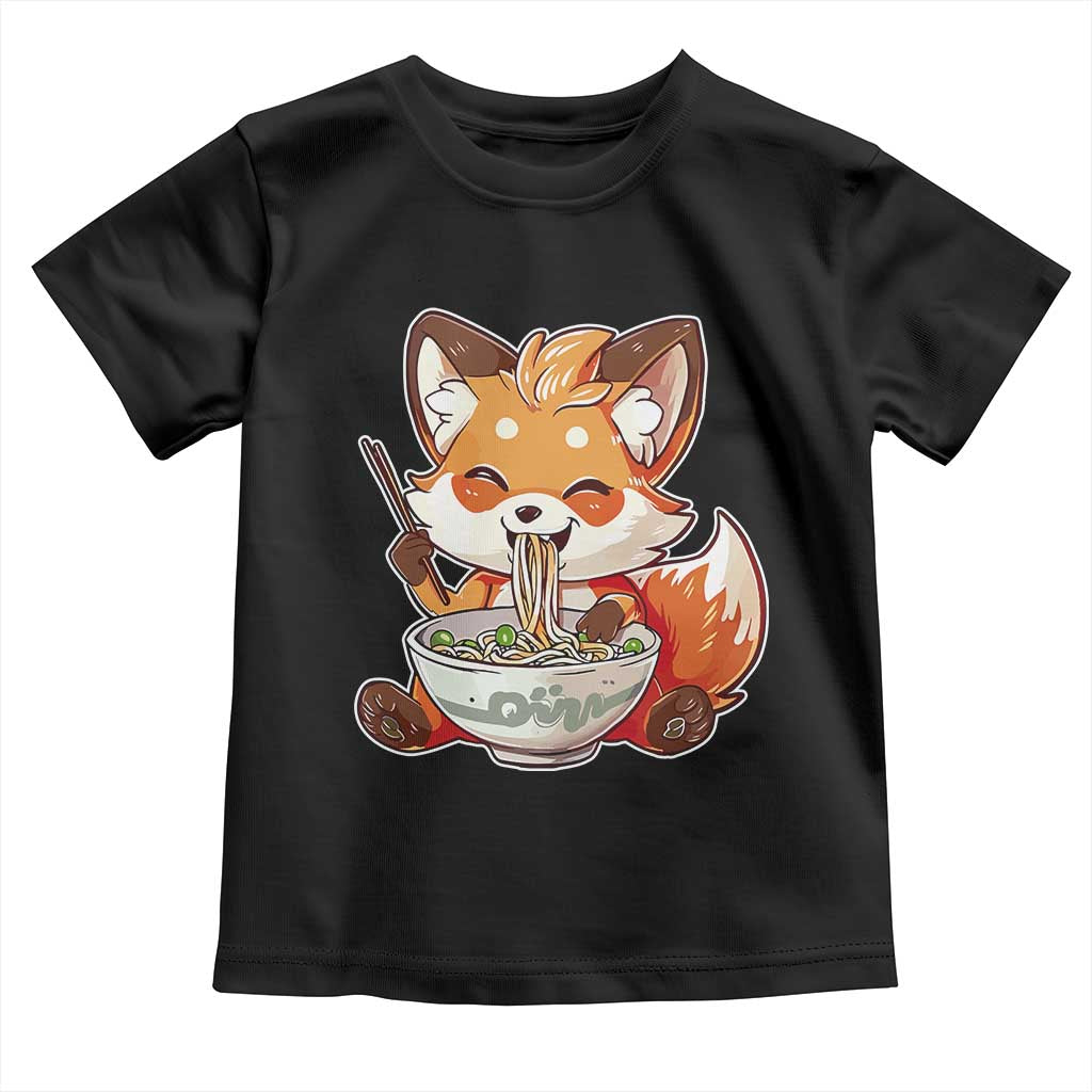 Kawaii Fox Ramen Japanese Toddler T Shirt Japanese Anime Otaku Manga Cute Graphic