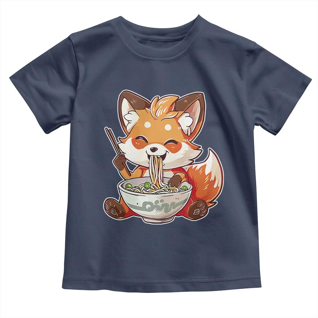 Kawaii Fox Ramen Japanese Toddler T Shirt Japanese Anime Otaku Manga Cute Graphic