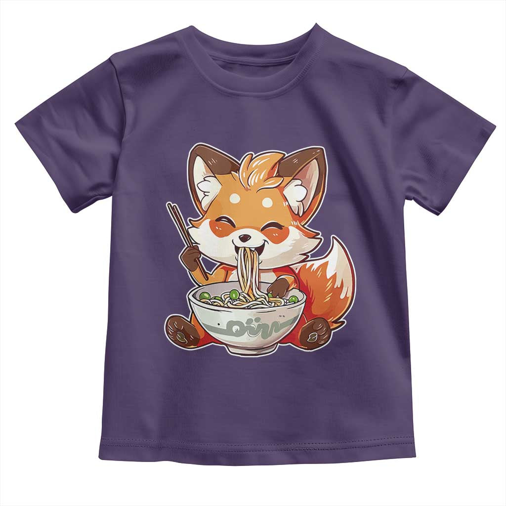 Kawaii Fox Ramen Japanese Toddler T Shirt Japanese Anime Otaku Manga Cute Graphic