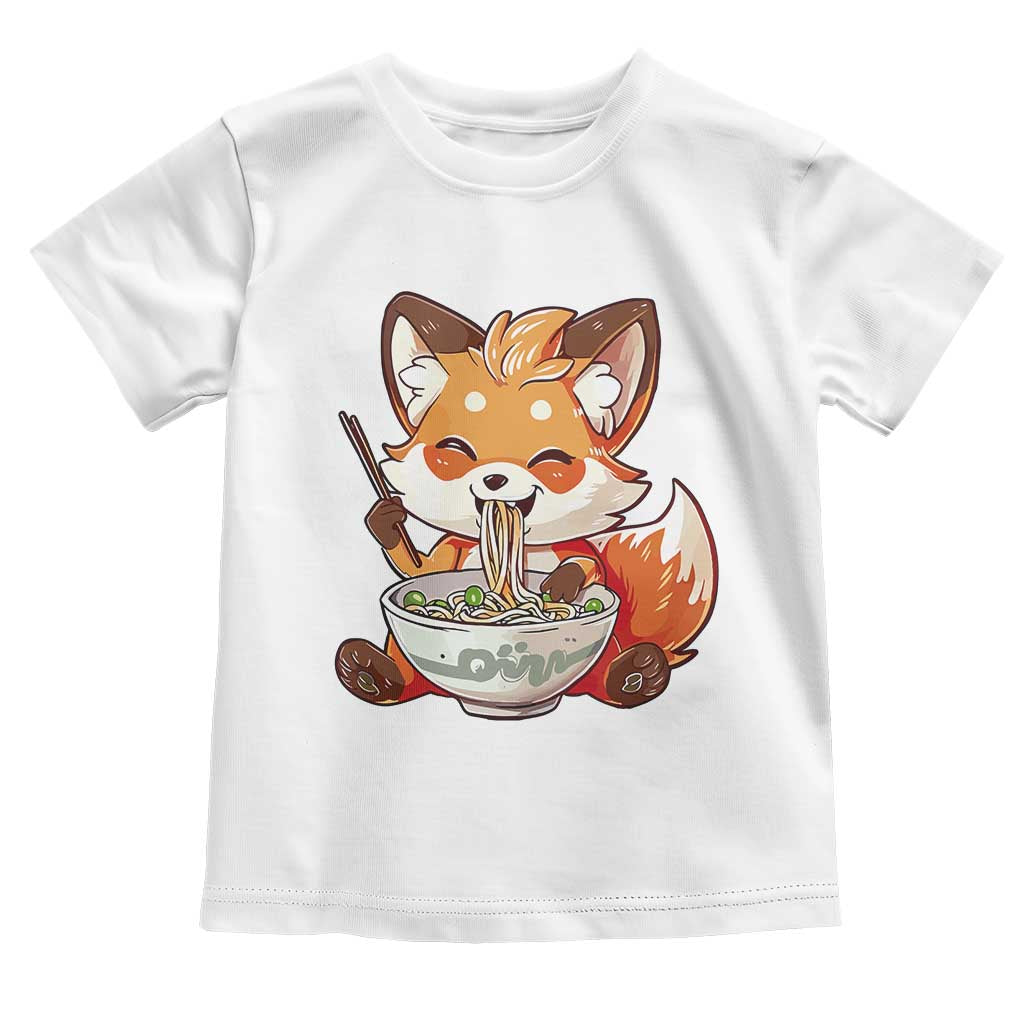 Kawaii Fox Ramen Japanese Toddler T Shirt Japanese Anime Otaku Manga Cute Graphic