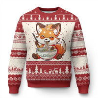 Kawaii Fox Ramen Japanese Ugly Christmas Sweater Japanese Anime Otaku Manga Cute Graphic - Wonder Print Shop