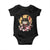 Japanese Samurai Cat Baby Onesie Ancient Ninja Kitten Warrior Tattoo Kawaii Otaku Retro