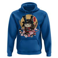 Japanese Samurai Cat Hoodie Ancient Ninja Kitten Warrior Tattoo Kawaii Otaku Retro