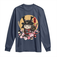 Japanese Samurai Cat Long Sleeve Shirt Ancient Ninja Kitten Warrior Tattoo Kawaii Otaku Retro
