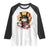 Japanese Samurai Cat Raglan Shirt Ancient Ninja Kitten Warrior Tattoo Kawaii Otaku Retro