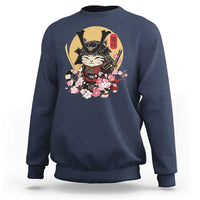 Japanese Samurai Cat Sweatshirt Ancient Ninja Kitten Warrior Tattoo Kawaii Otaku Retro - Wonder Print Shop