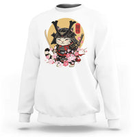Japanese Samurai Cat Sweatshirt Ancient Ninja Kitten Warrior Tattoo Kawaii Otaku Retro - Wonder Print Shop