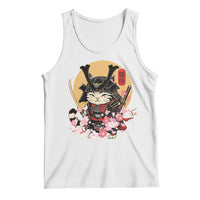 Japanese Samurai Cat Tank Top Ancient Ninja Kitten Warrior Tattoo Kawaii Otaku Retro