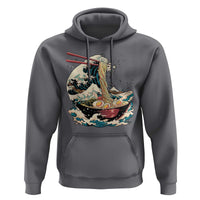 Japanese Kanagawa Wave Ramen Bowl Graphic Hoodie Retro Anime Noodles Art