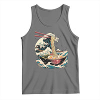 Japanese Kanagawa Wave Ramen Bowl Graphic Tank Top Retro Anime Noodles Art