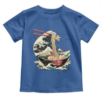 Japanese Kanagawa Wave Ramen Bowl Graphic Toddler T Shirt Retro Anime Noodles Art