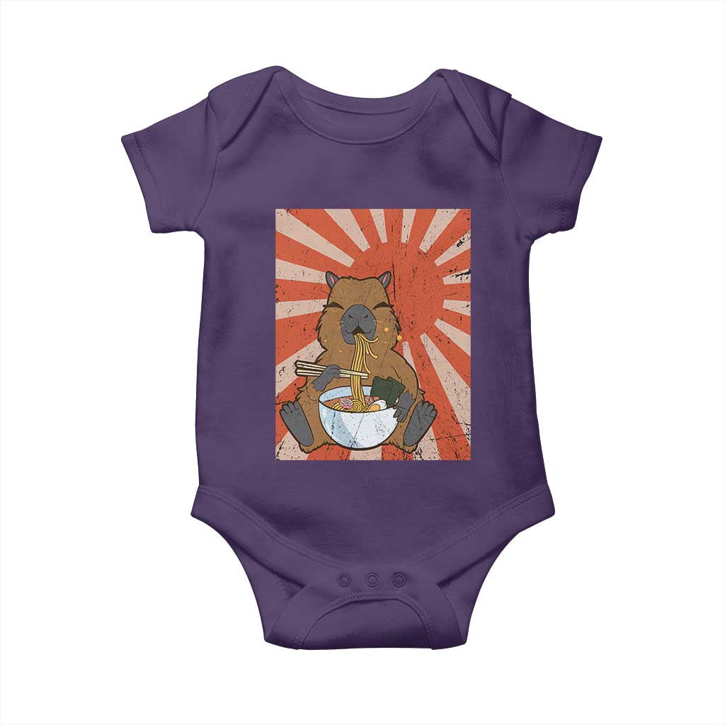 Kawaii Capybara Ramen Baby Onesie Cute Capy Meme Japanese Noodles Lover