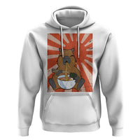 Kawaii Capybara Ramen Hoodie Cute Capy Meme Japanese Noodles Lover