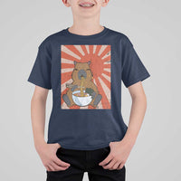 Kawaii Capybara Ramen T Shirt For Kid Cute Capy Meme Japanese Noodles Lover - Wonder Print Shop