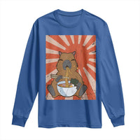 Kawaii Capybara Ramen Long Sleeve Shirt Cute Capy Meme Japanese Noodles Lover