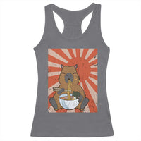 Kawaii Capybara Ramen Racerback Tank Top Cute Capy Meme Japanese Noodles Lover