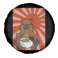 Kawaii Capybara Ramen Spare Tire Cover Cute Capy Meme Japanese Noodles Lover
