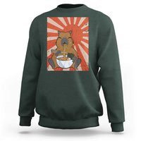 Kawaii Capybara Ramen Sweatshirt Cute Capy Meme Japanese Noodles Lover - Wonder Print Shop