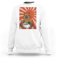 Kawaii Capybara Ramen Sweatshirt Cute Capy Meme Japanese Noodles Lover - Wonder Print Shop