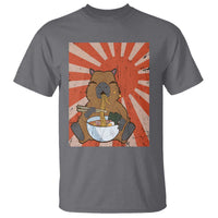Kawaii Capybara Ramen T Shirt Cute Capy Meme Japanese Noodles Lover - Wonder Print Shop