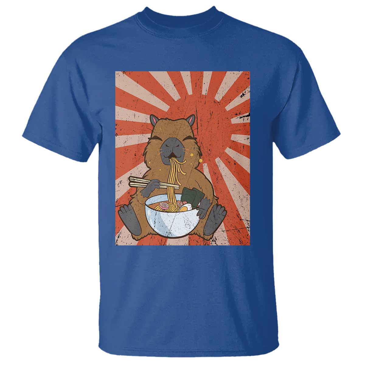 Kawaii Capybara Ramen T Shirt Cute Capy Meme Japanese Noodles Lover - Wonder Print Shop