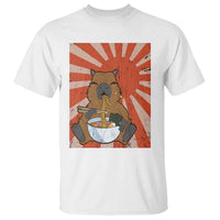 Kawaii Capybara Ramen T Shirt Cute Capy Meme Japanese Noodles Lover - Wonder Print Shop
