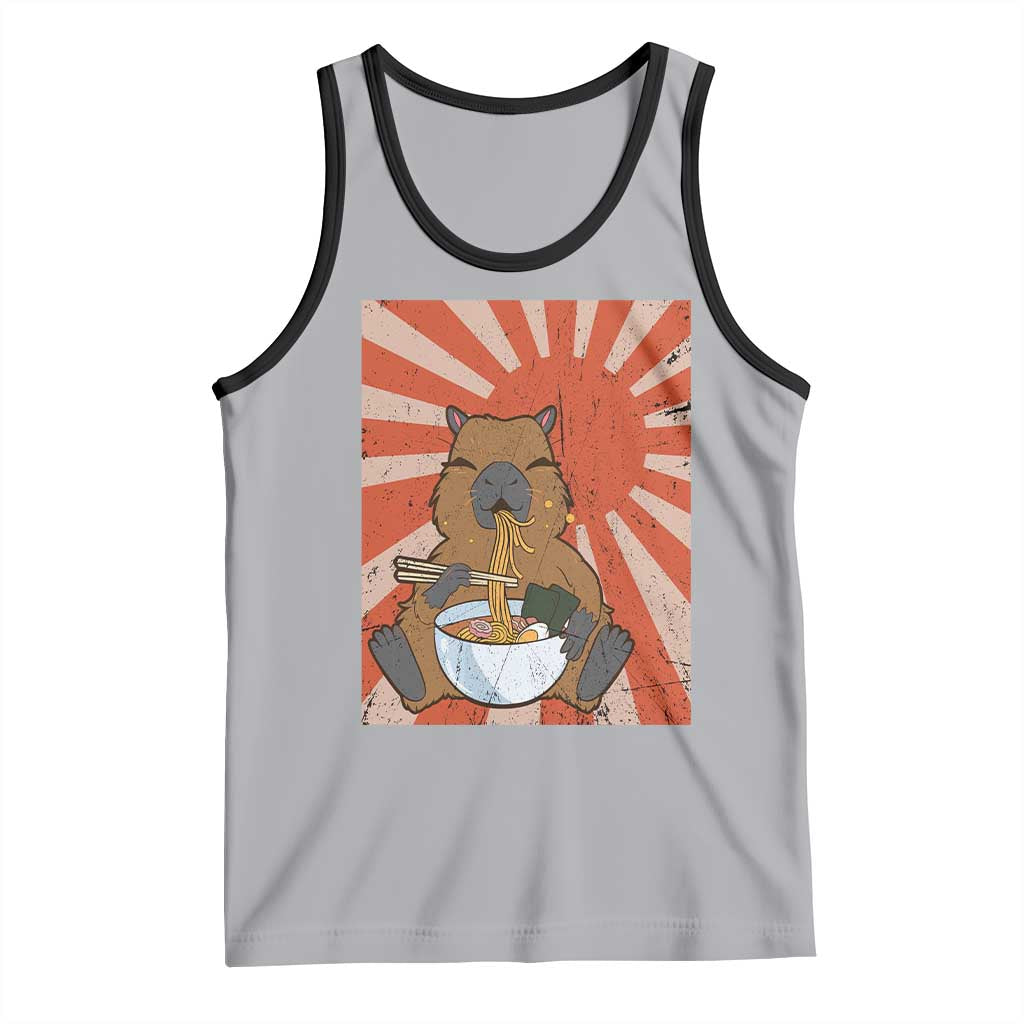 Kawaii Capybara Ramen Tank Top Cute Capy Meme Japanese Noodles Lover