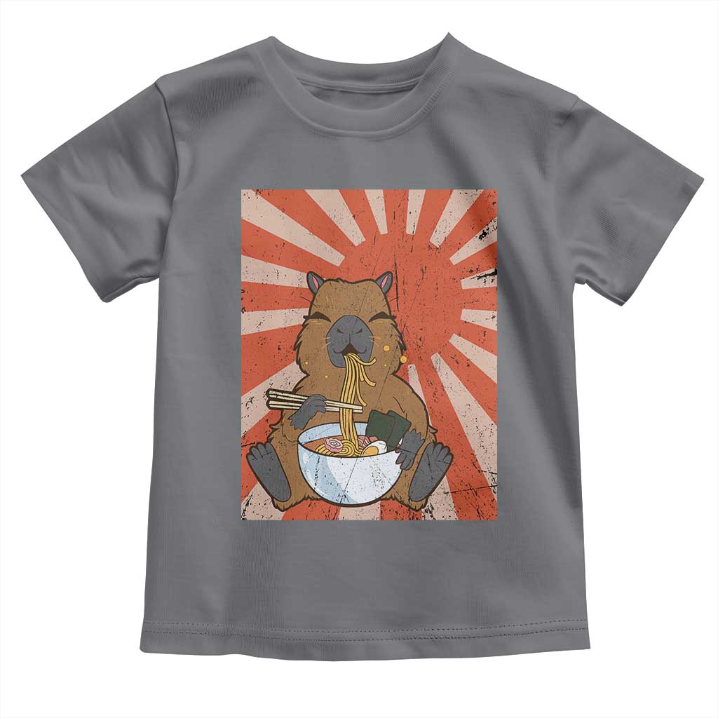 Kawaii Capybara Ramen Toddler T Shirt Cute Capy Meme Japanese Noodles Lover