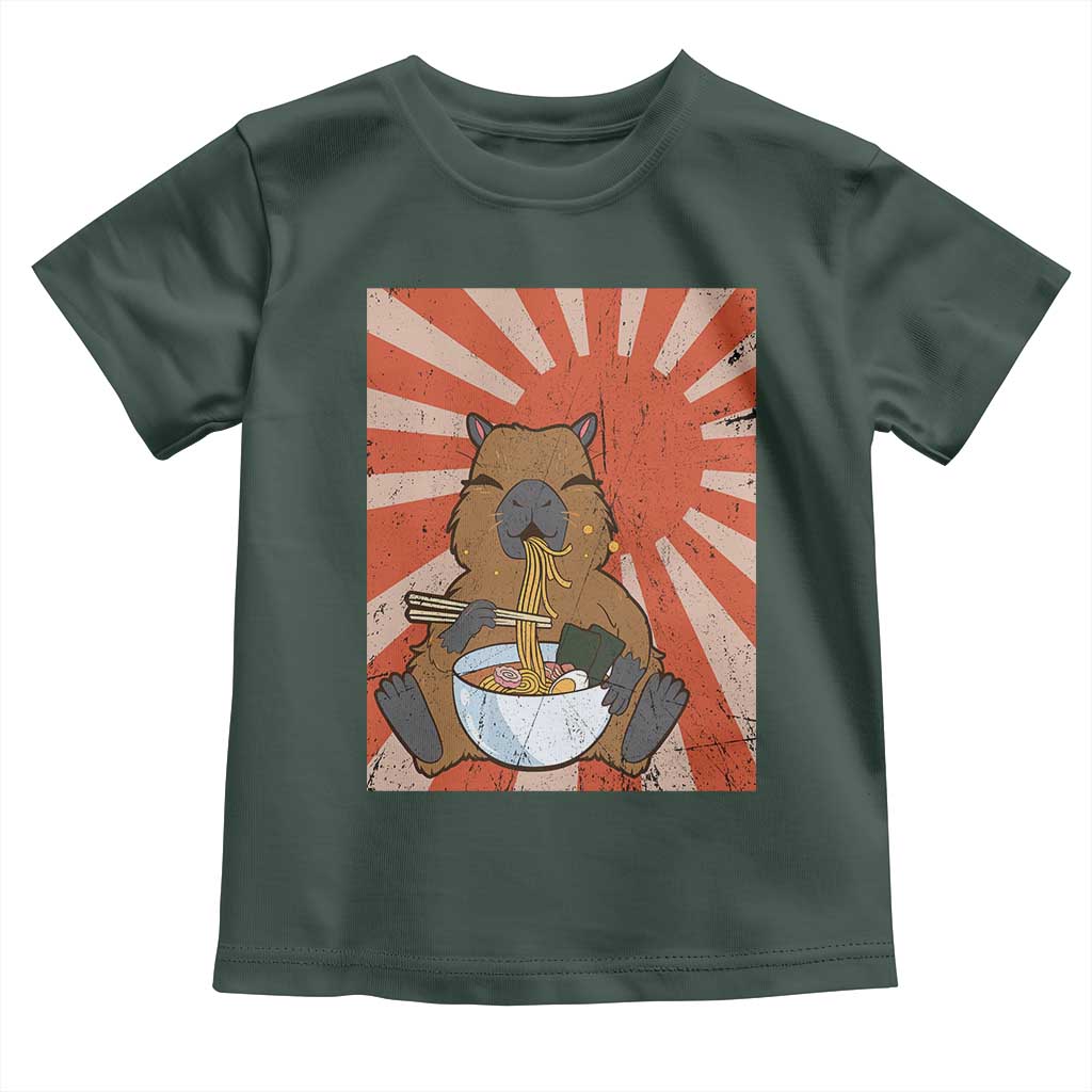 Kawaii Capybara Ramen Toddler T Shirt Cute Capy Meme Japanese Noodles Lover