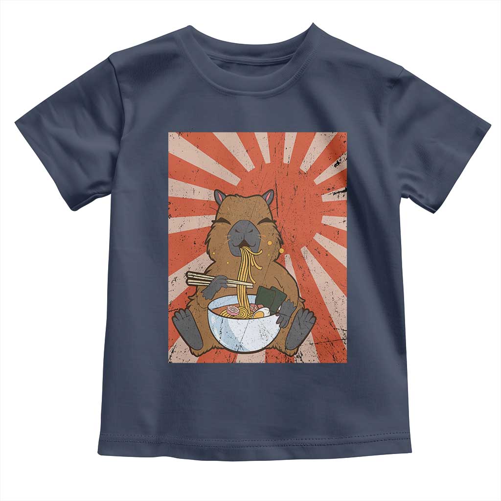 Kawaii Capybara Ramen Toddler T Shirt Cute Capy Meme Japanese Noodles Lover