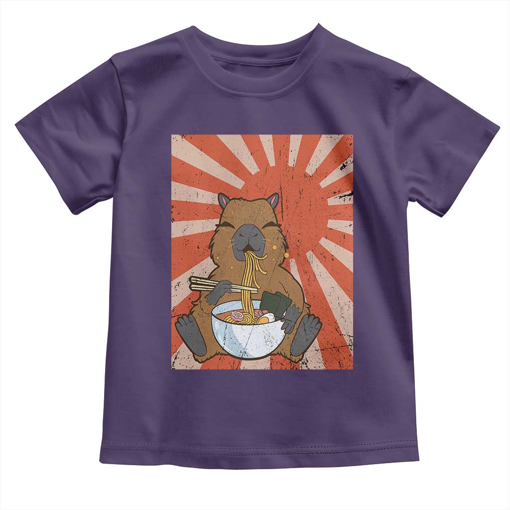 Kawaii Capybara Ramen Toddler T Shirt Cute Capy Meme Japanese Noodles Lover