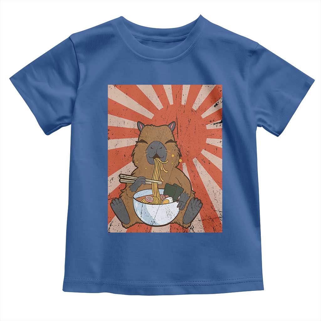 Kawaii Capybara Ramen Toddler T Shirt Cute Capy Meme Japanese Noodles Lover
