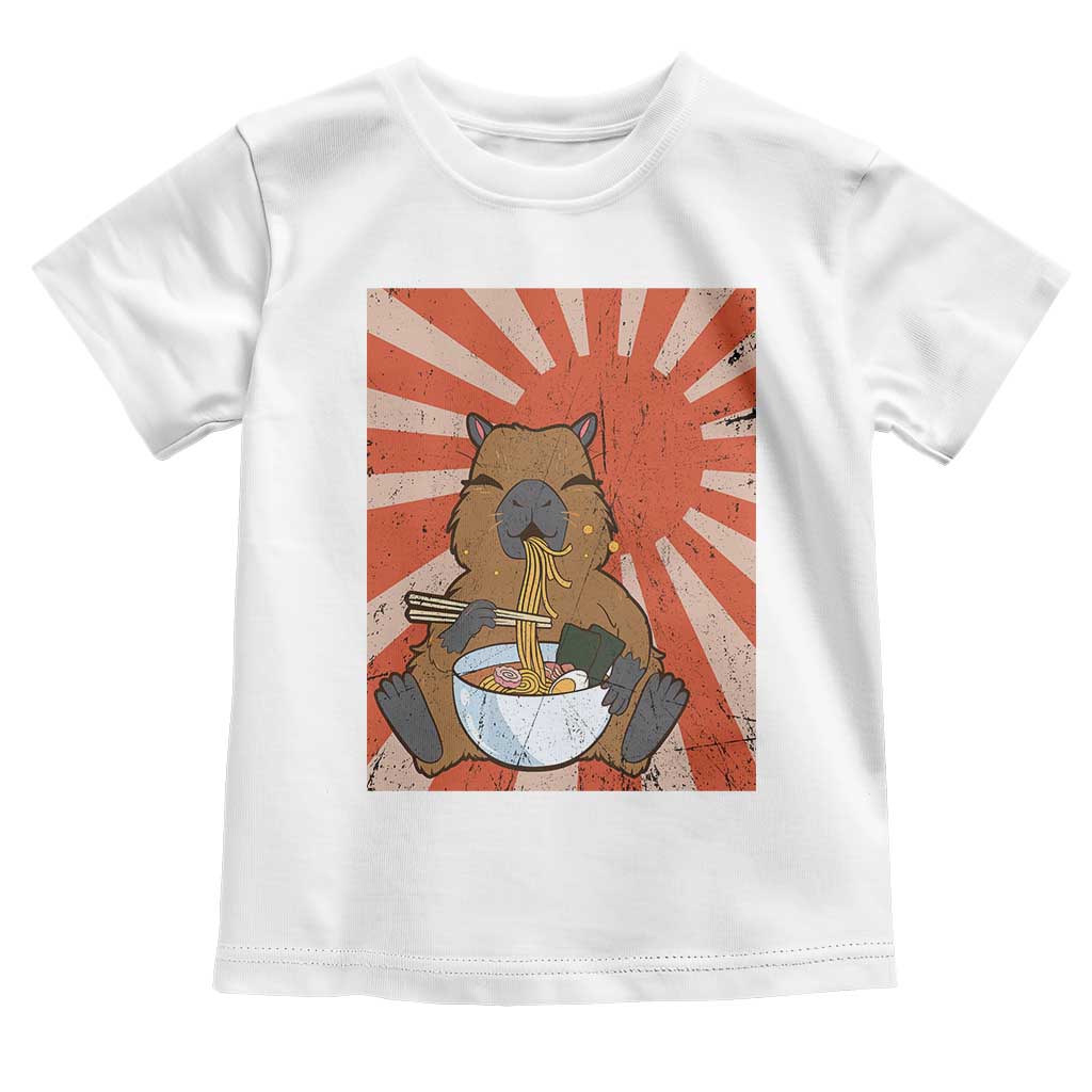 Kawaii Capybara Ramen Toddler T Shirt Cute Capy Meme Japanese Noodles Lover