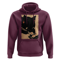 Kawaii Cat Eating Sushi Hoodie Japanese Anime Manga Otaku Retro Vintage Graphic