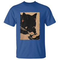 Kawaii Cat Eating Sushi T Shirt Japanese Anime Manga Otaku Retro Vintage Graphic - Wonder Print Shop