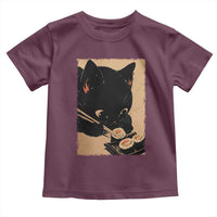 Kawaii Cat Eating Sushi Toddler T Shirt Japanese Anime Manga Otaku Retro Vintage Graphic