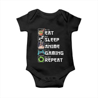 Eat Sleep Anime Gaming Repeat Baby Onesie Kawaii Otaku Gamer Manga Lover