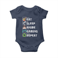 Eat Sleep Anime Gaming Repeat Baby Onesie Kawaii Otaku Gamer Manga Lover