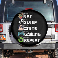 Eat Sleep Anime Gaming Repeat Spare Tire Cover Kawaii Otaku Gamer Manga Lover