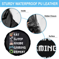 Eat Sleep Anime Gaming Repeat Spare Tire Cover Kawaii Otaku Gamer Manga Lover
