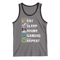 Eat Sleep Anime Gaming Repeat Tank Top Kawaii Otaku Gamer Manga Lover