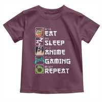 Eat Sleep Anime Gaming Repeat Toddler T Shirt Kawaii Otaku Gamer Manga Lover