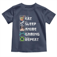Eat Sleep Anime Gaming Repeat Toddler T Shirt Kawaii Otaku Gamer Manga Lover