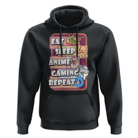 Eat Sleep Anime Gaming Repeat Hoodie Kawaii Otaku Manga Ramen Lover