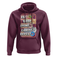 Eat Sleep Anime Gaming Repeat Hoodie Kawaii Otaku Manga Ramen Lover