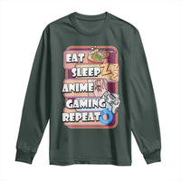 Eat Sleep Anime Gaming Repeat Long Sleeve Shirt Kawaii Otaku Manga Ramen Lover