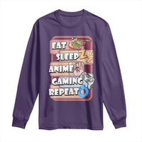 Eat Sleep Anime Gaming Repeat Long Sleeve Shirt Kawaii Otaku Manga Ramen Lover