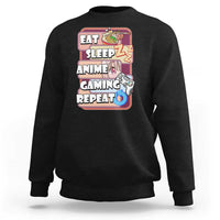 Eat Sleep Anime Gaming Repeat Sweatshirt Kawaii Otaku Manga Ramen Lover - Wonder Print Shop