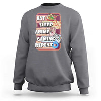 Eat Sleep Anime Gaming Repeat Sweatshirt Kawaii Otaku Manga Ramen Lover - Wonder Print Shop