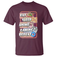 Eat Sleep Anime Gaming Repeat T Shirt Kawaii Otaku Manga Ramen Lover - Wonder Print Shop